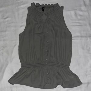 Express Olive Green Sleeveless Blouse
